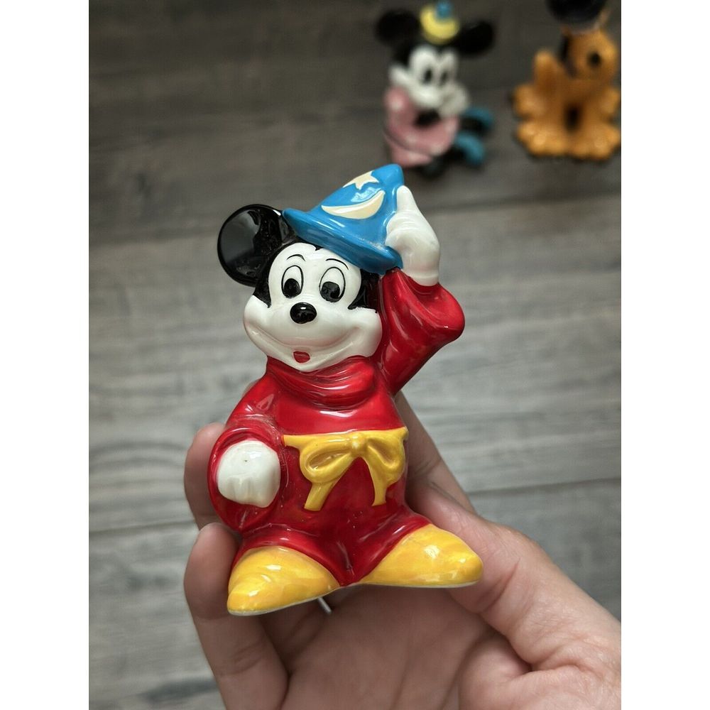 Vintage - Ceramic Fantasia Minnie Mouse Pluto Top Hat Figurine - Picture 9 of 16